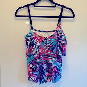 Azul floral tiered tankini size 14